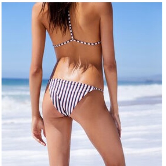 Pacsun Stripped Triangle String Bikini Set - Picture 4 of 10